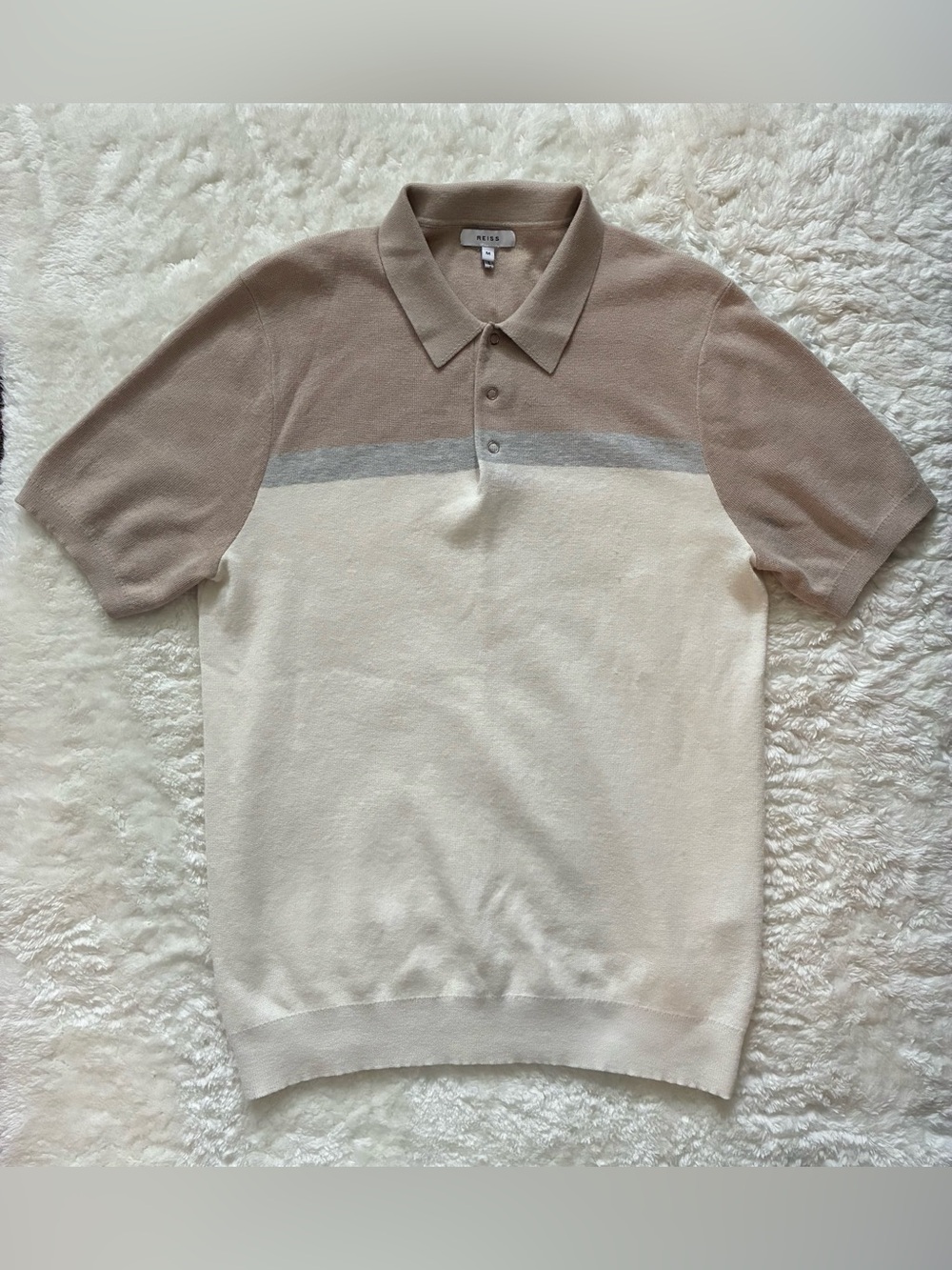 REISS Wool Viscose Polyster Short Sleeve Knitwear Size M